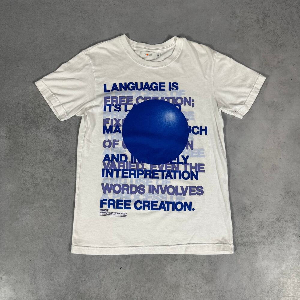 Rokit Institute of Technology Language Is Free Creation Graphic Shirt - Size: S